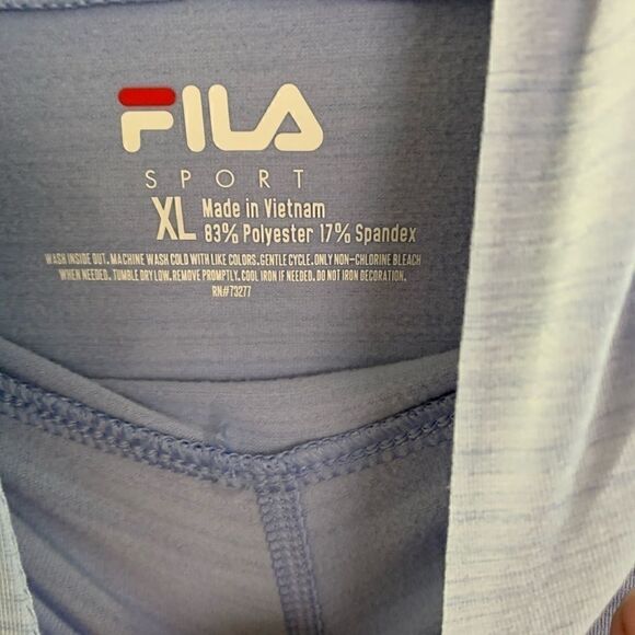 Fila sports hoodie xl light blue two pockets front - Picture 5 of 10